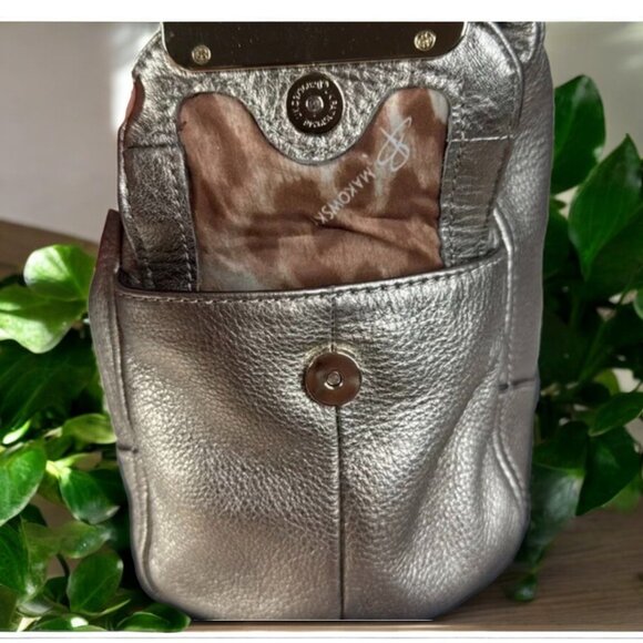 B. Makowsky Pebbled Leather Bronze Shoulder Bag - Picture 10 of 14